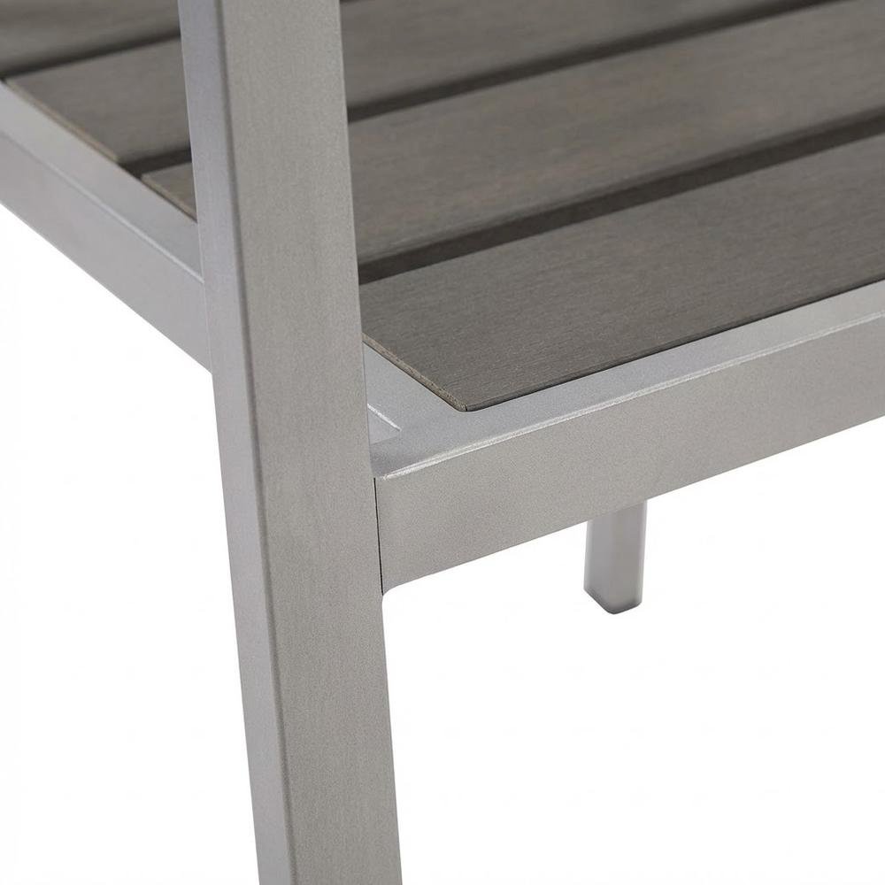 Aluminum Outdoor Patio Dining Armchairs Set Of 2 With Armrests. Picture 6