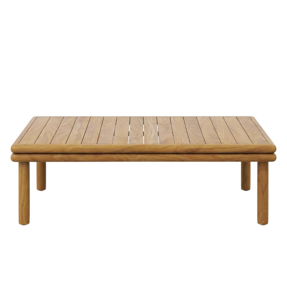 Modern Teak Wood Outdoor Coffee Table for Patio or Garden Use. Picture 1