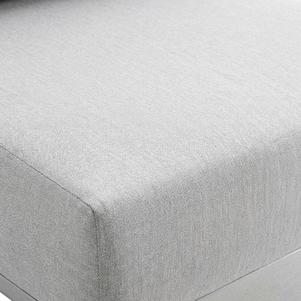 Fabric Aluminum Outdoor Lounge Chair With Armrest-Free Design. Picture 5