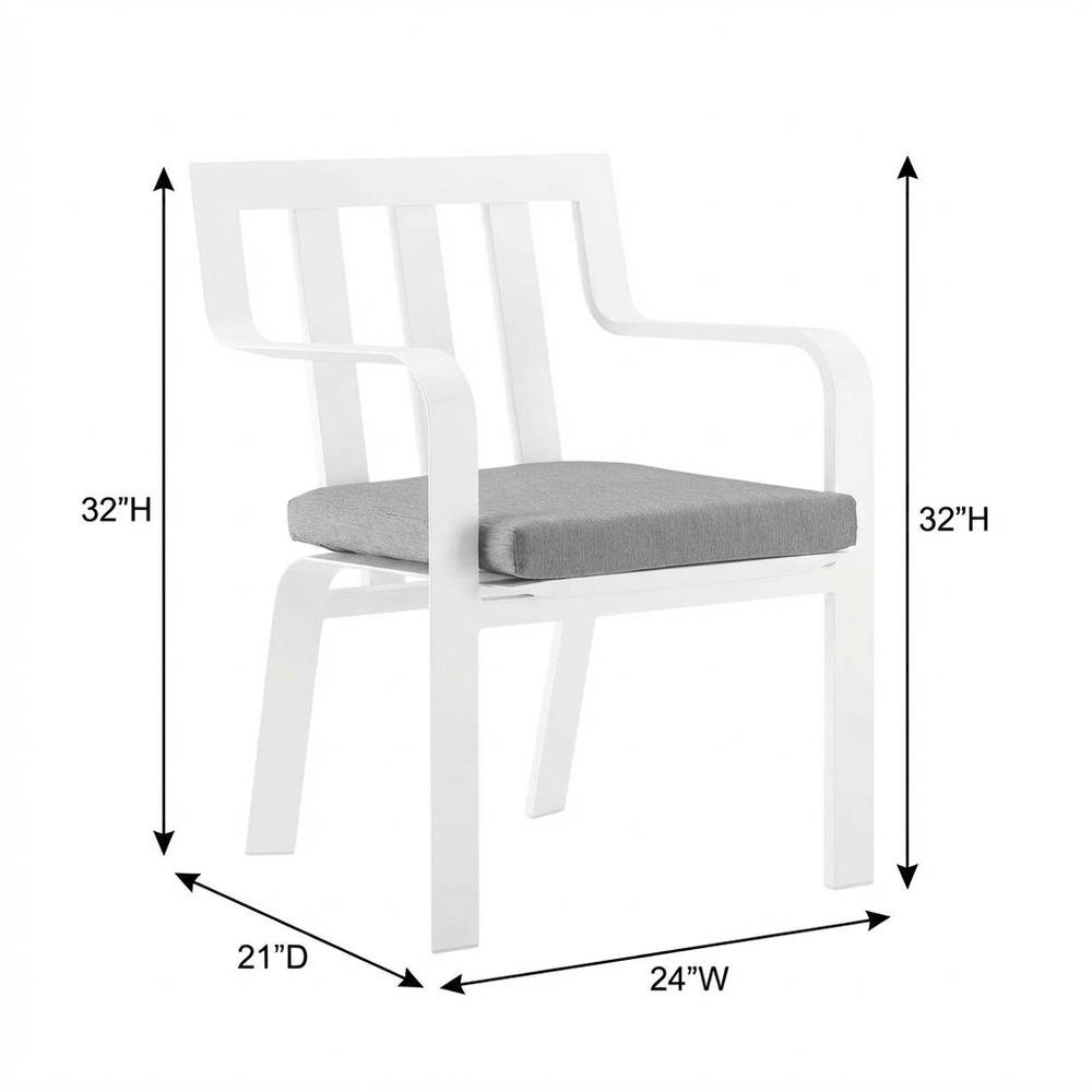Stackable Outdoor Aluminum Dining Armchair With Armrests And Lightweight Design. Picture 7