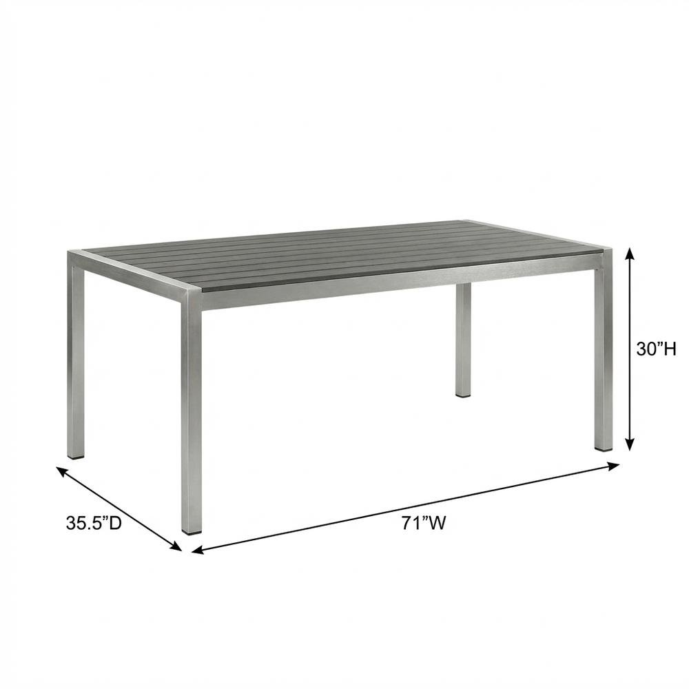 Aluminum Outdoor Dining Table with Sturdy Frame and Elegant Design. Picture 4