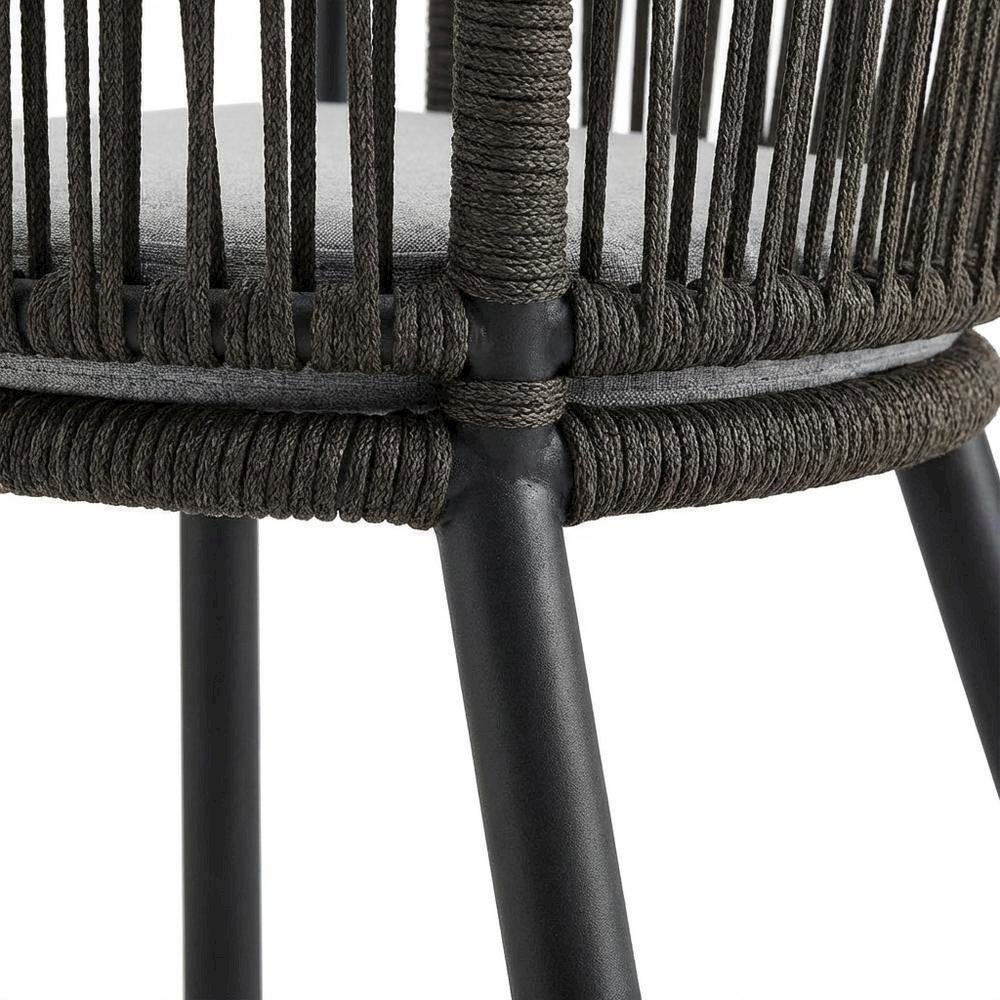Outdoor Patio Armchair With Cushioned Seat And Armrests. Picture 6