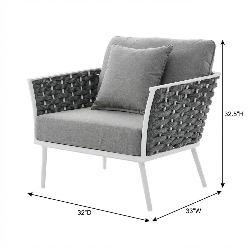 Aluminum Left-Facing Outdoor Patio Lounge Chair With Armrests. Picture 7