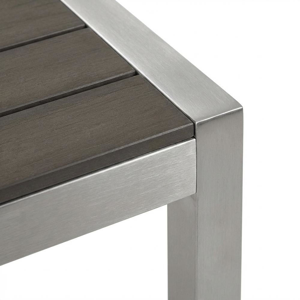 Aluminum Outdoor Dining Table with Sturdy Frame and Elegant Design. Picture 5