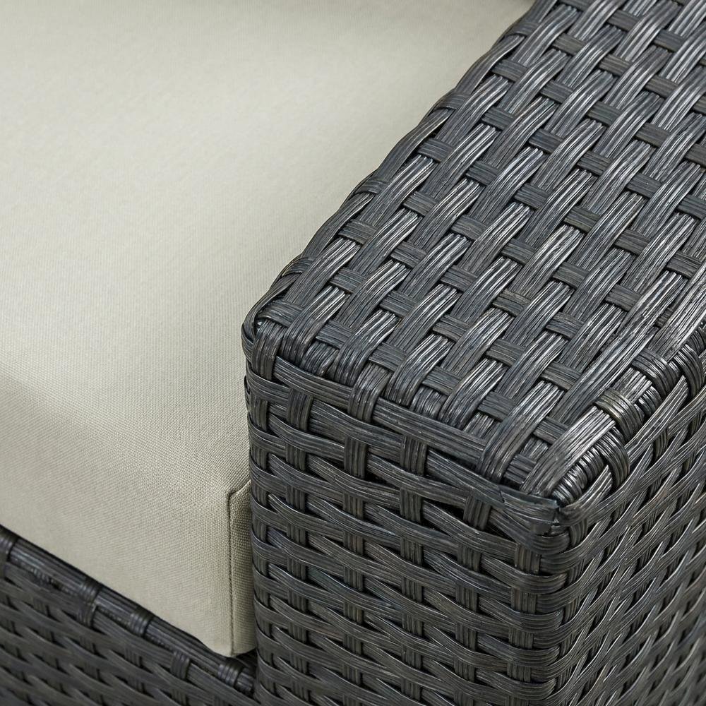 Outdoor Patio Armchair With Cushioned Backrest And Armrests. Picture 5