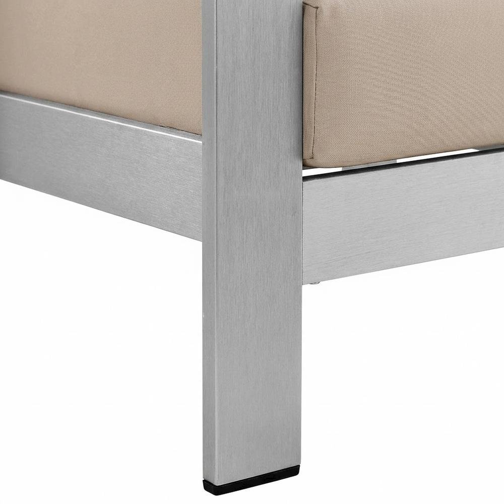 Outdoor Aluminum Armchair For Patio Lounge With Armrests. Picture 6