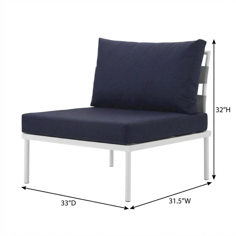 Aluminum Outdoor Lounge Chair With Armless Design And Modern Style. Picture 7