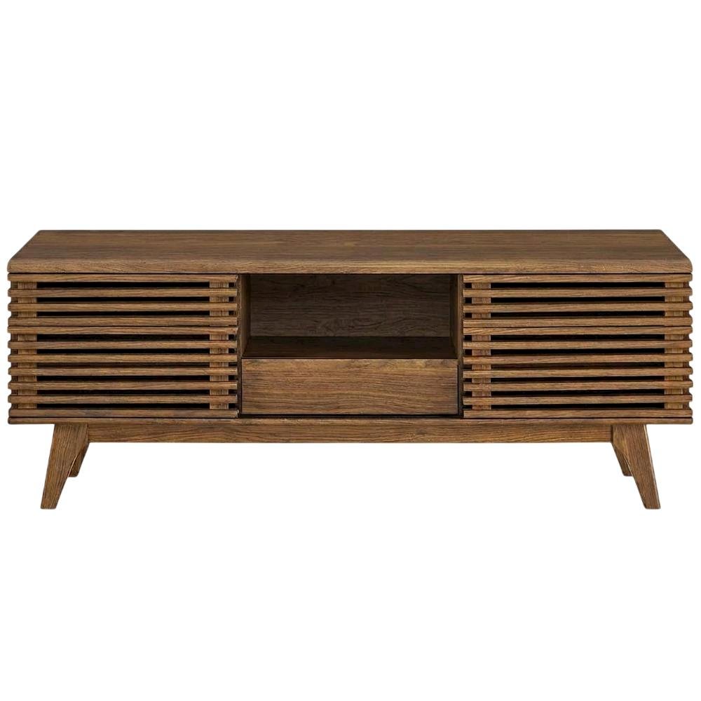 Wood TV Stand in Elegant Finish with Ample Storage Space. Picture 1