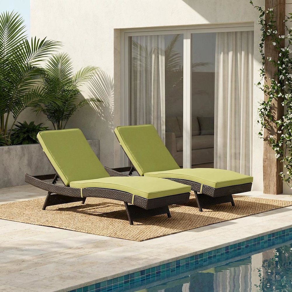 Outdoor Patio Lounge Chair Set Of 2 With Comfortable Cushions, Weather-Resistant. Picture 2
