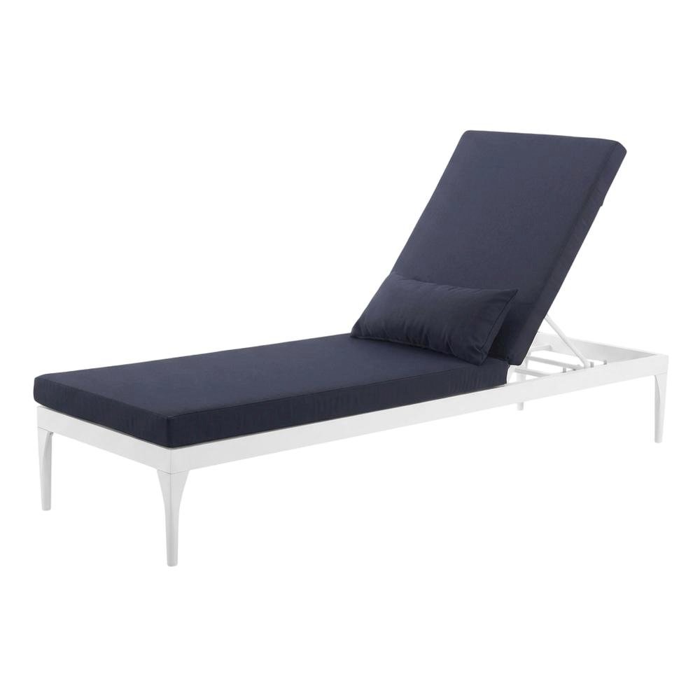 Outdoor Patio Chaise Lounge With Cushioned Seating And Durable Frame. Picture 1