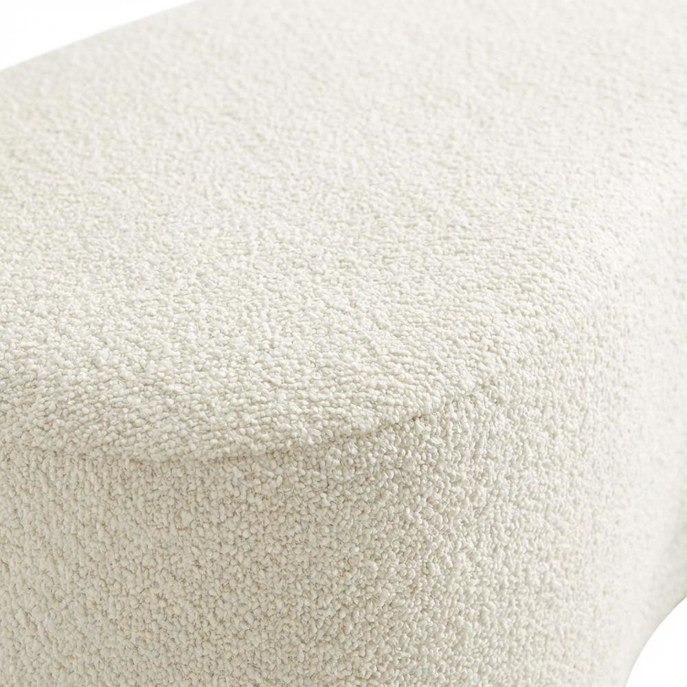 Outdoor upholstered ottoman bench with plush top for patio seating. Picture 5
