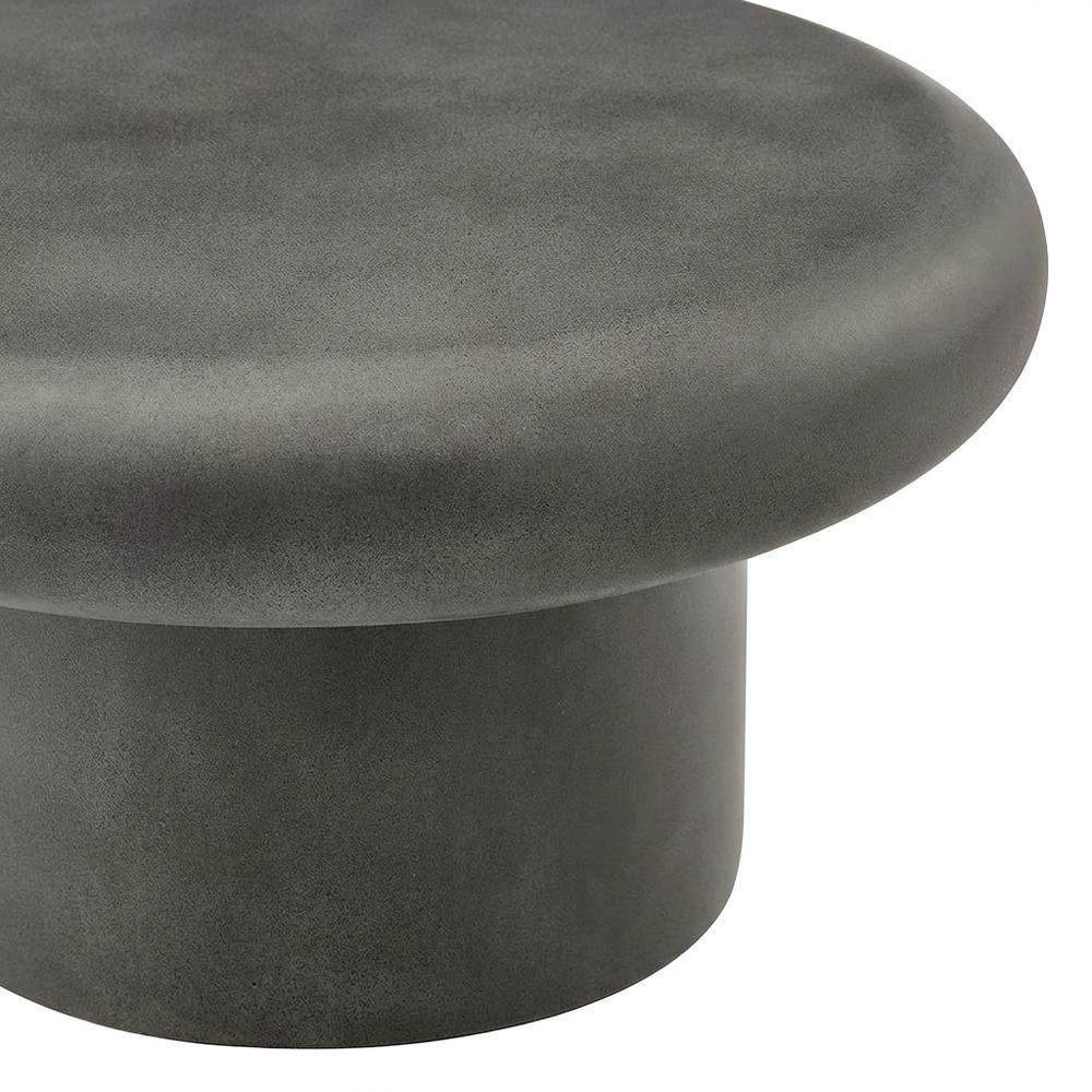 Round Concrete Outdoor Coffee Table with Modern Design and Durable Finish. Picture 6