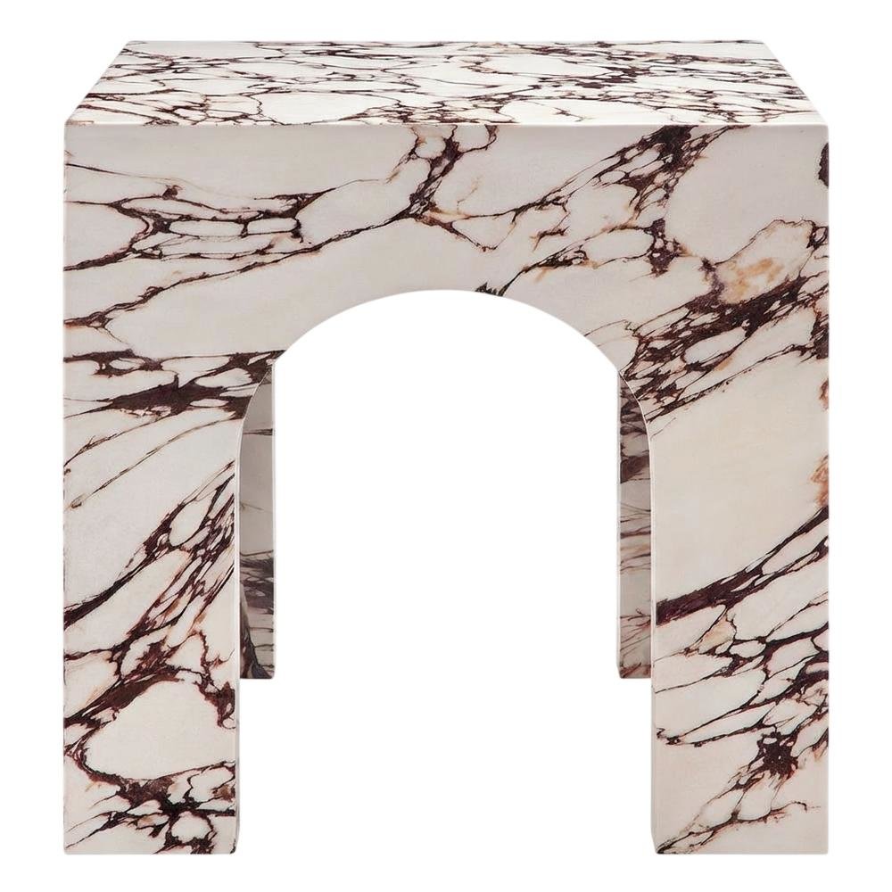 Outdoor patio arched concrete side table with sturdy design for outdoor living. Picture 4