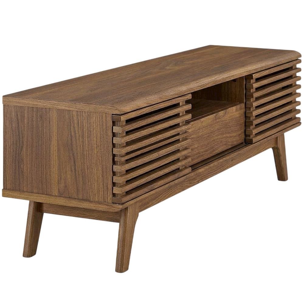 Wood TV Stand in Elegant Finish with Ample Storage Space. Picture 3