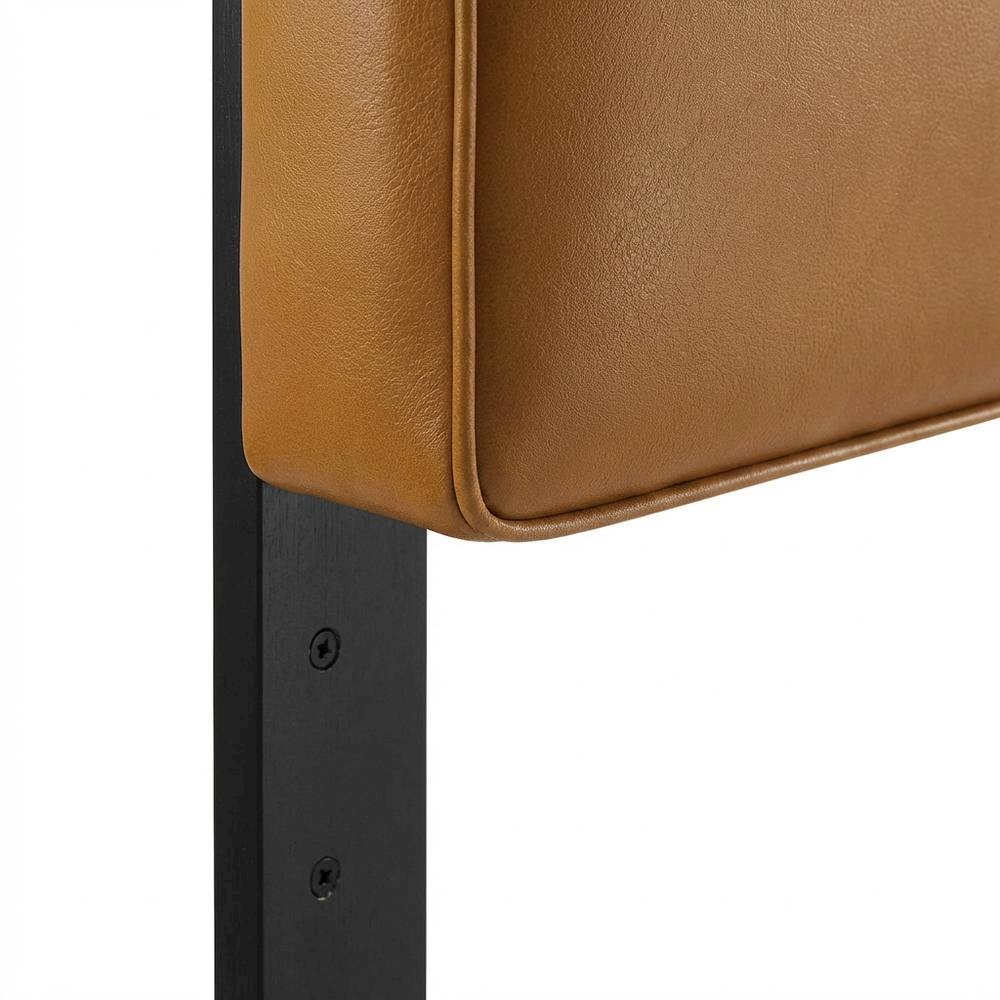 Vegan Leather Twin Headboard with Padded Design and Durable Frame. Picture 5