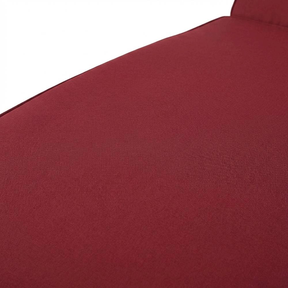 Outdoor Patio Chaise In Neutral Fabric With Cushioned Comfort For Relaxing. Picture 5
