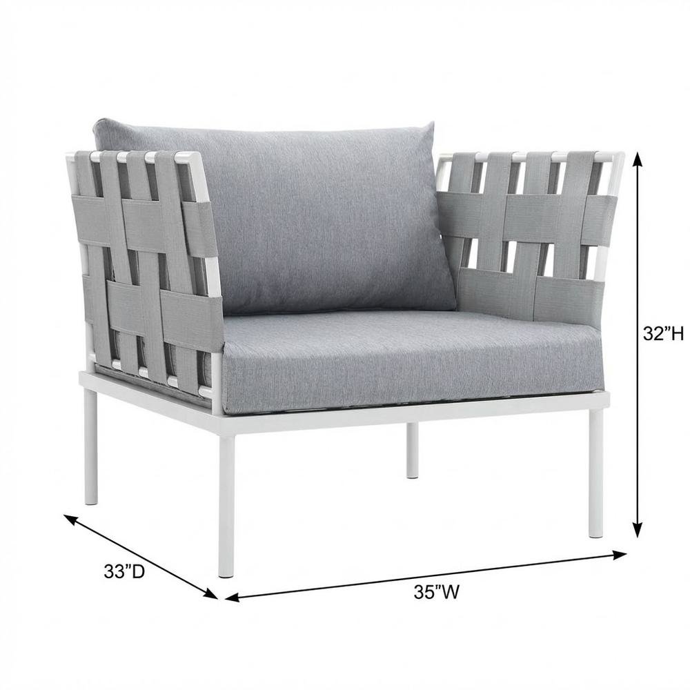 Aluminum Outdoor Lounge Chair With Cushioned Seat For Patio Relaxation. Picture 7