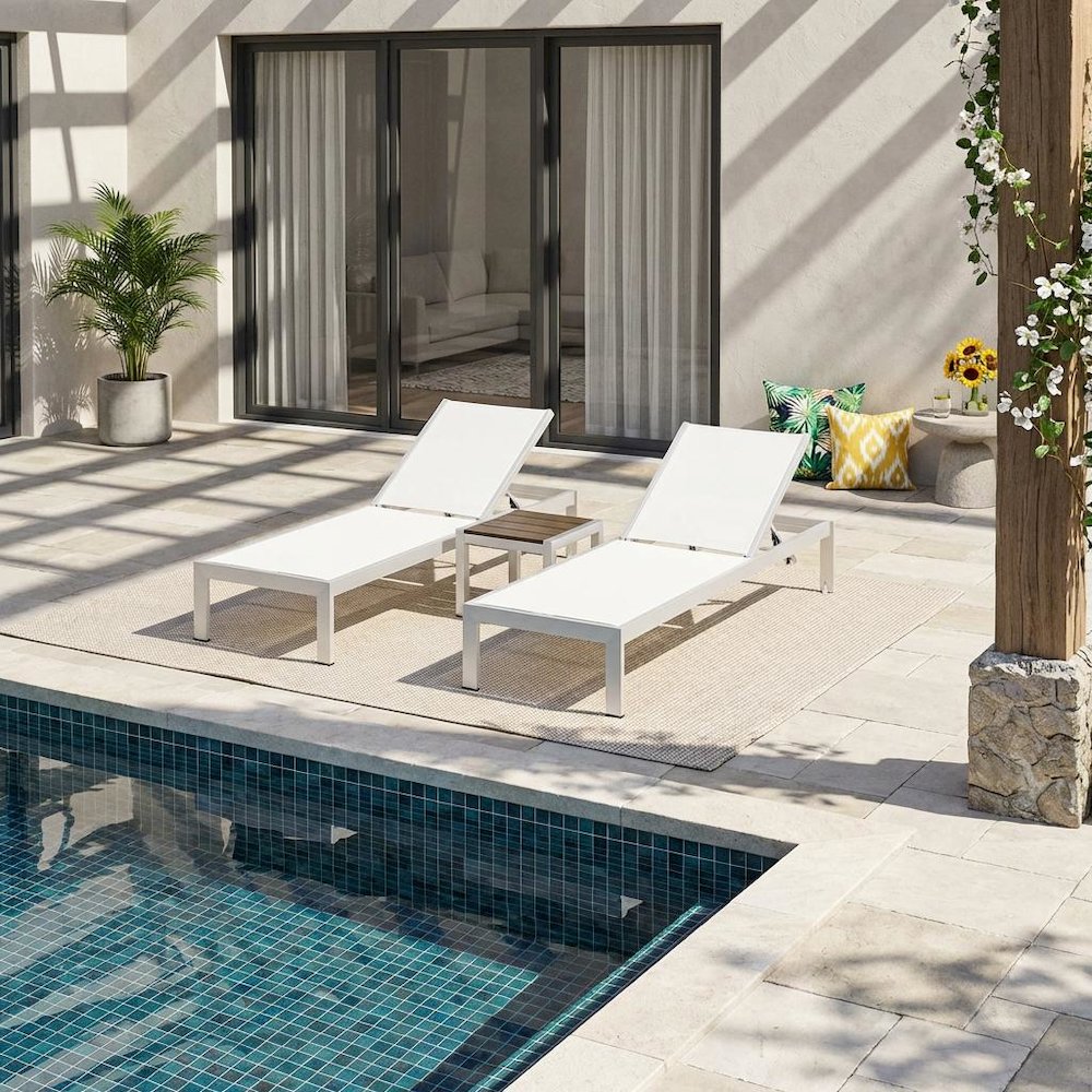Outdoor Lounge Furniture Set In Durable Aluminum With Comfortable Seating. Picture 2