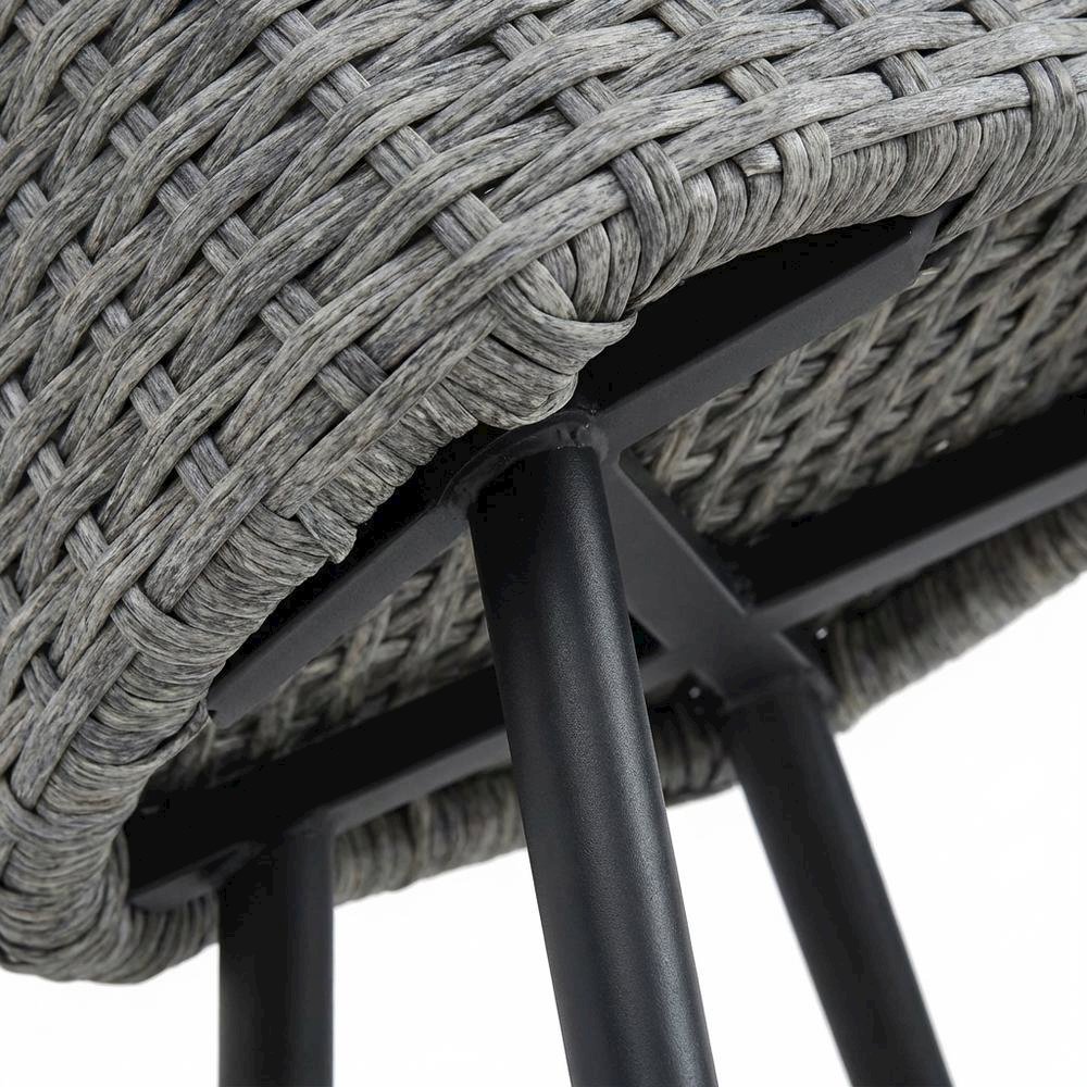 Outdoor Patio Wicker Rattan Dining Armchair Set Of 2 With Armrests. Picture 7