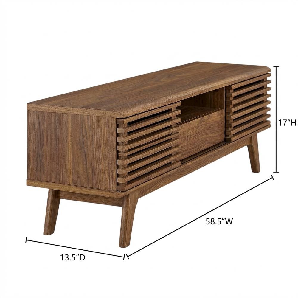 Wood TV Stand in Elegant Finish with Ample Storage Space. Picture 5