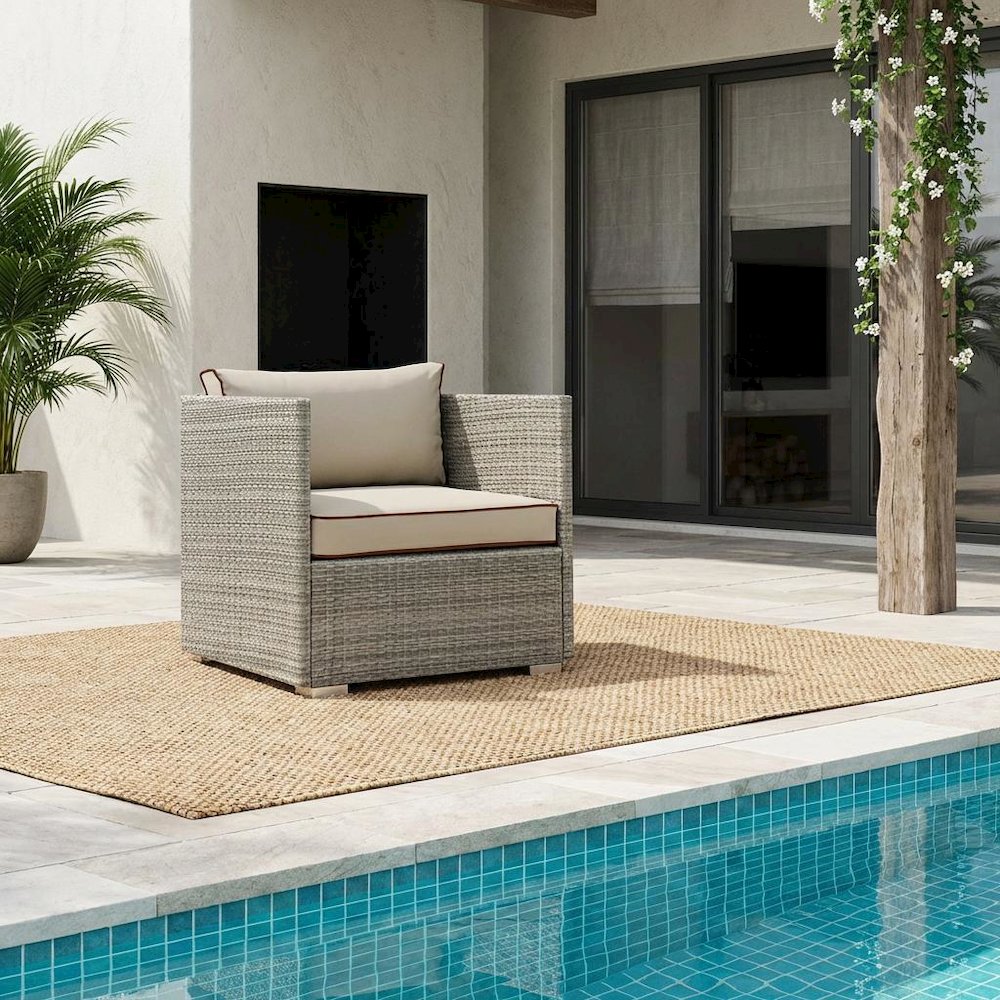 Outdoor Patio Armchair With Comfortable Cushioning And Sturdy Frame. Picture 2