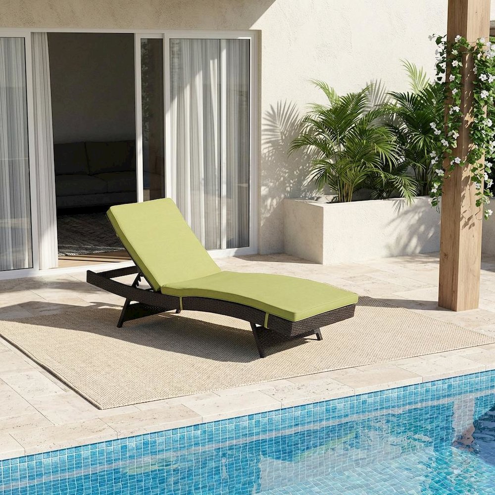 Outdoor Patio Lounge Chair With Cushioned Seat And Modern Design. Picture 2
