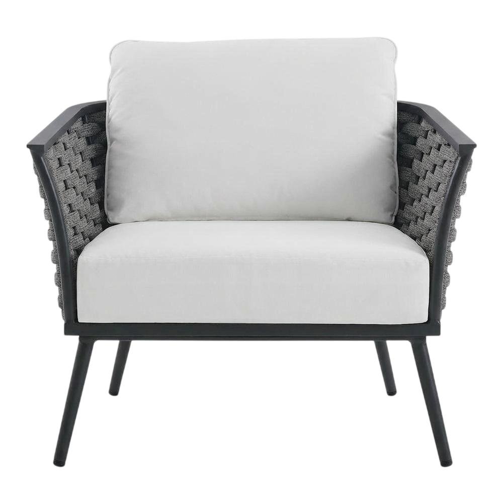 Outdoor Patio Aluminum Armchair For Lounge Comfort. Picture 4