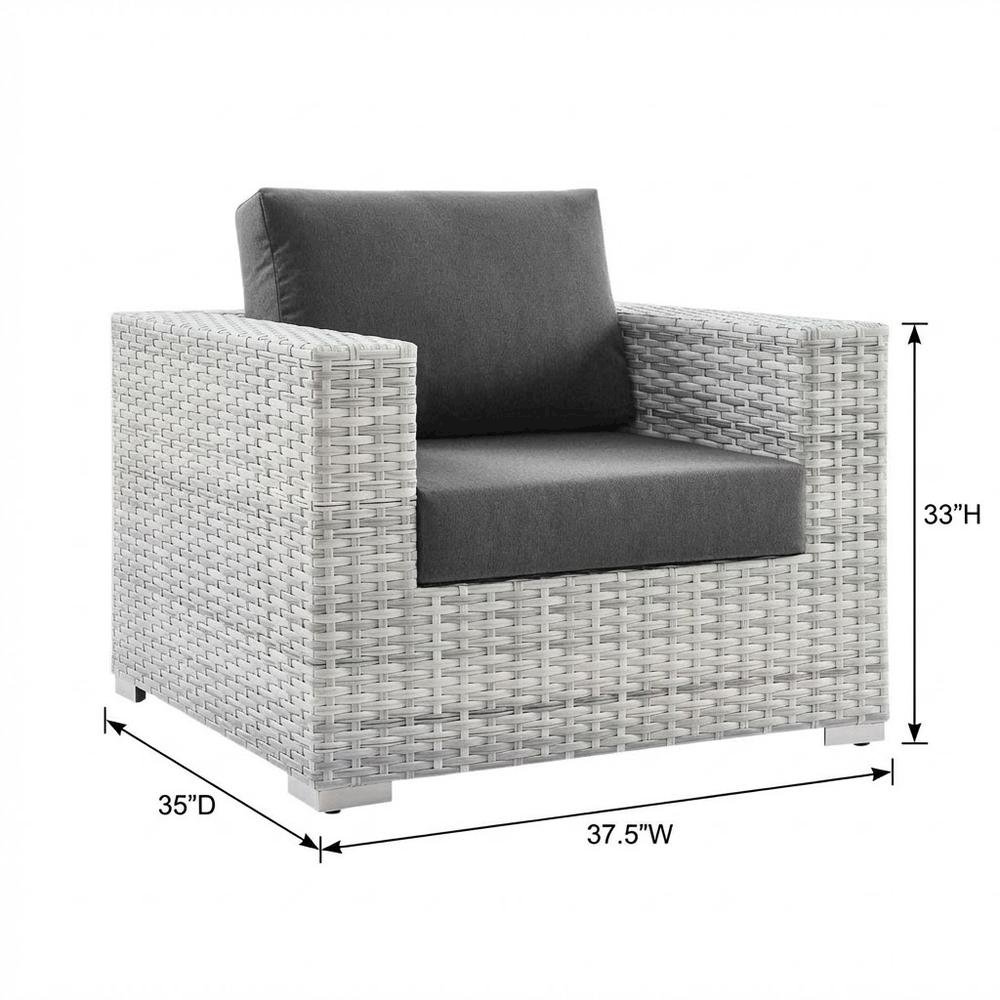 Outdoor Patio Armchair With Cushioned Seat And Durable Frame. Picture 7