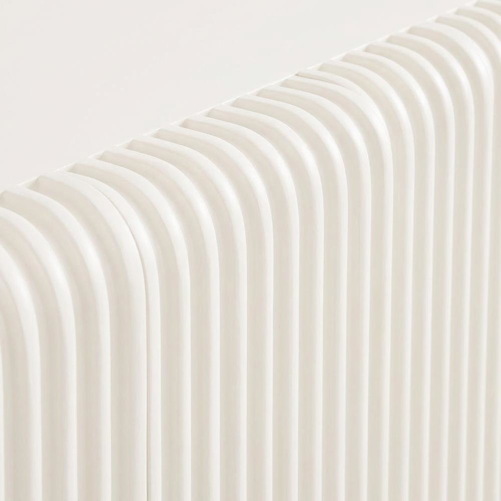 Fluted And Scalloped Sideboard Storage Cabinet In Elegant Finish. Picture 5