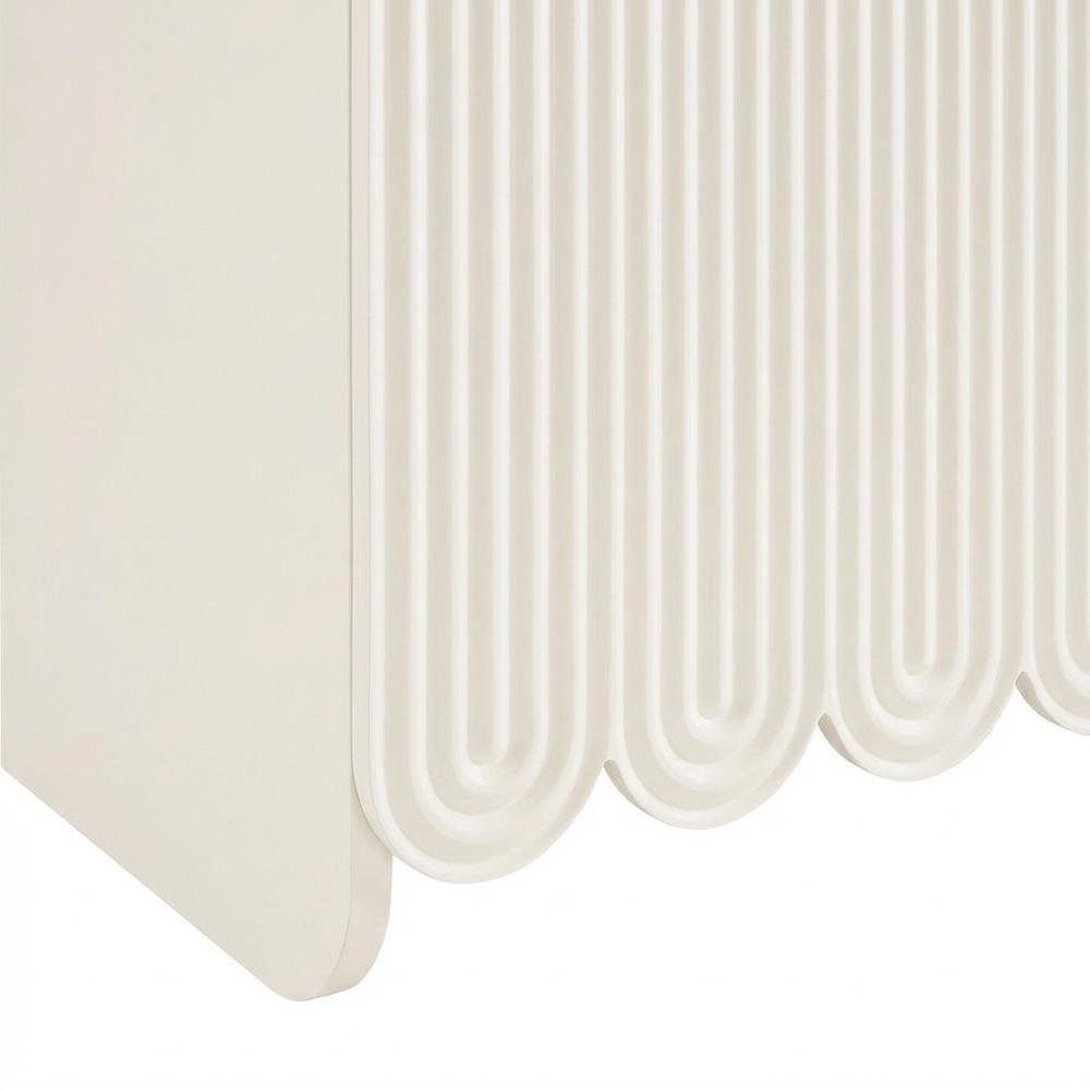 Fluted And Scalloped Sideboard Storage Cabinet In Elegant Finish. Picture 6