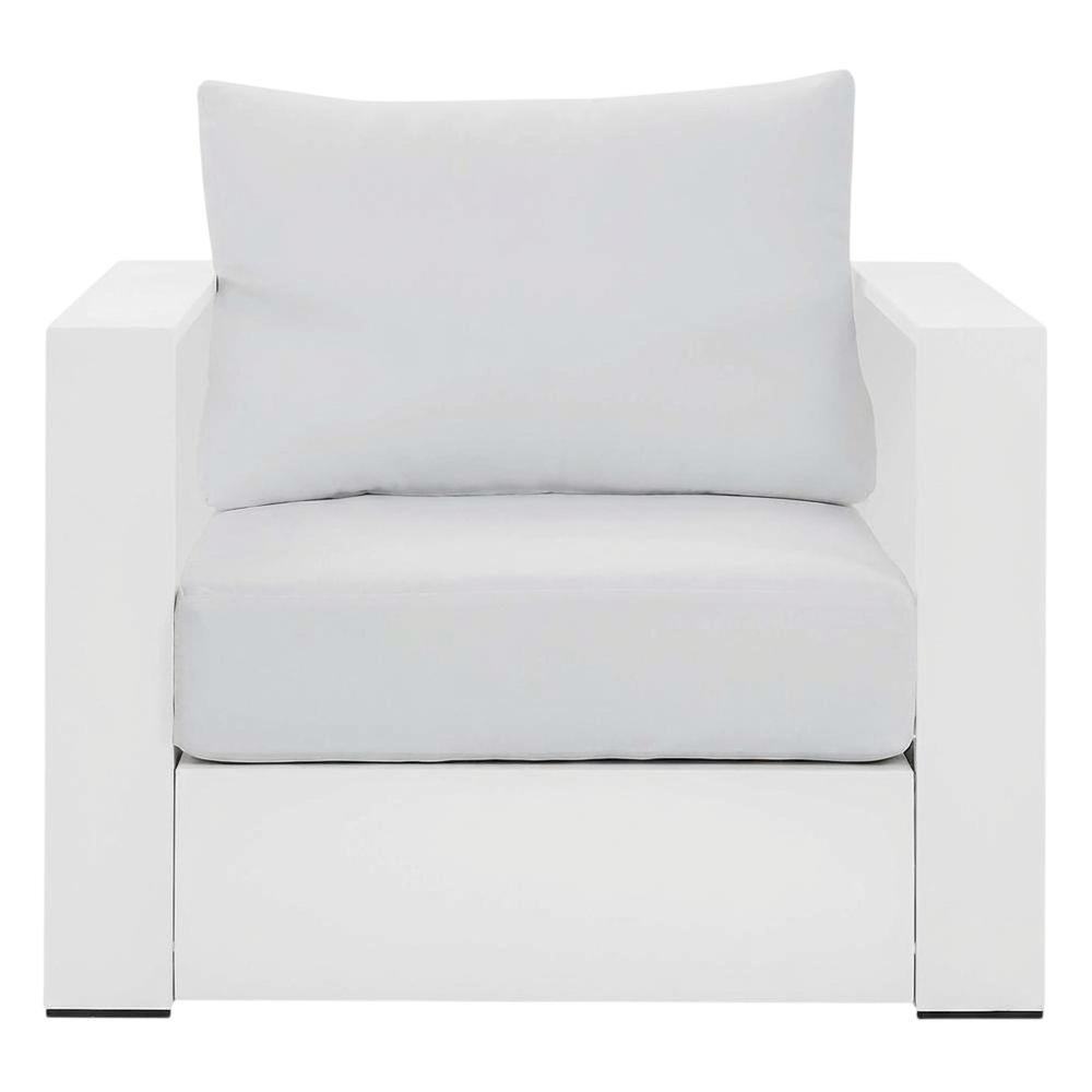 2-Piece Outdoor Aluminum Armchair Set, Powder-Coated Finish, Comfortable Cushion. Picture 4