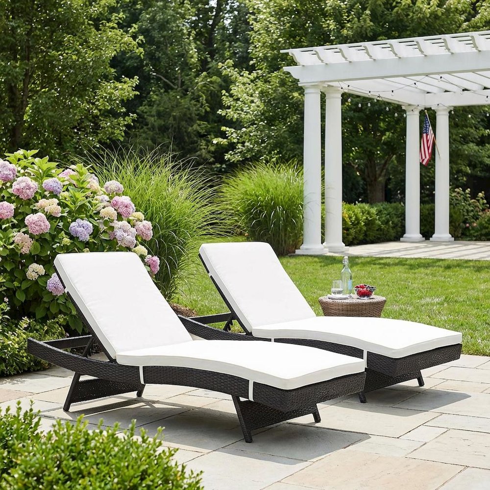 Outdoor Patio Lounge Chair Set With Cushions And Sturdy Frame. Picture 3