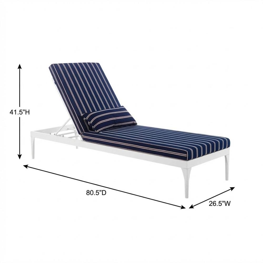 Outdoor Patio Chaise Lounge Chair With Cushioned Seat And Sturdy Frame. Picture 7