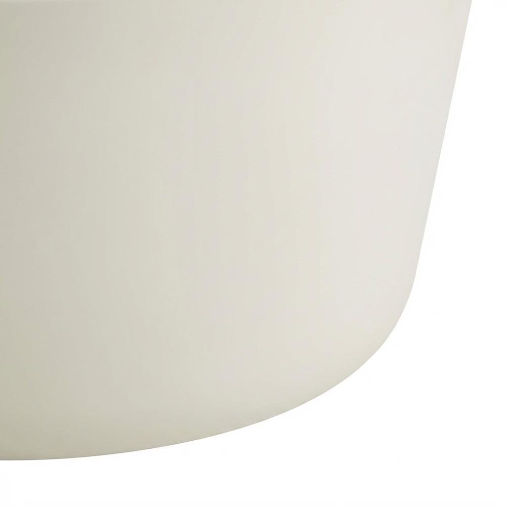 Round Indoor-Outdoor Concrete Coffee Table with Durable Top and Modern Style. Picture 6