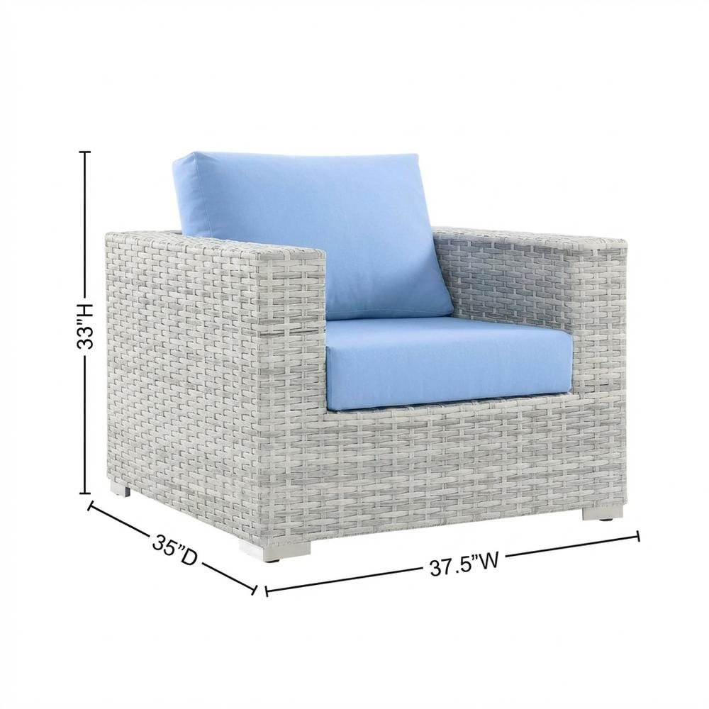 Outdoor Patio Armchair With Cushioned Seat And Sturdy Frame. Picture 7