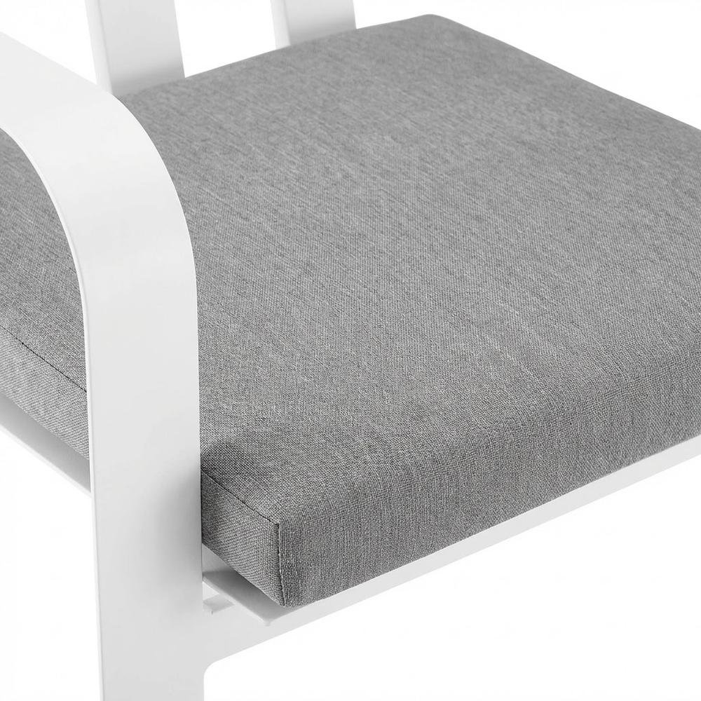 Stackable Outdoor Aluminum Dining Armchair With Armrests And Lightweight Design. Picture 5
