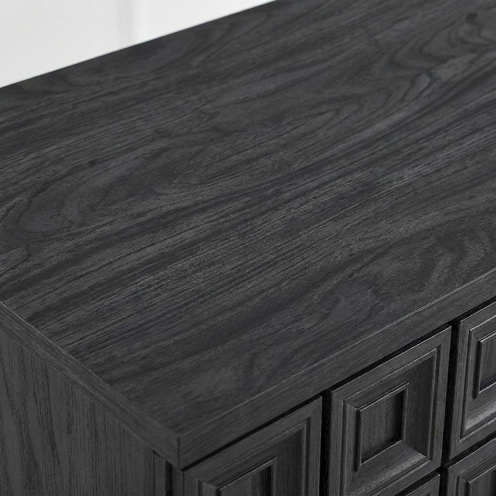 Wooden Sideboard Buffet Cabinet with Storage Credenza for Dining Room, Black. Picture 7