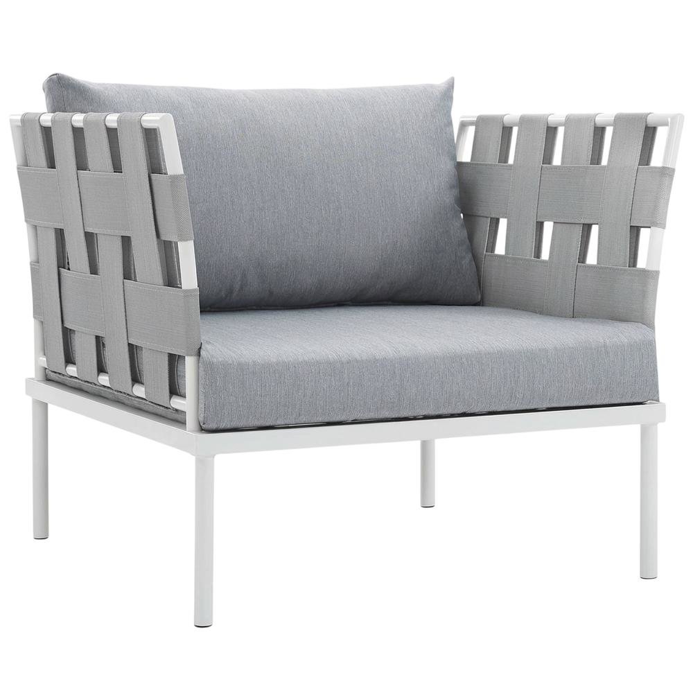 Aluminum Outdoor Lounge Chair With Cushioned Seat For Patio Relaxation. Picture 1