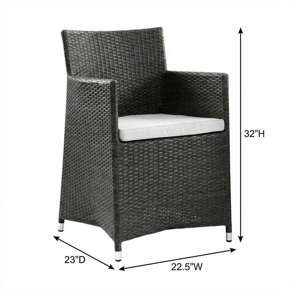 Outdoor Patio Wicker Armchair Set Of 2 With Comfortable Cushions. Picture 7