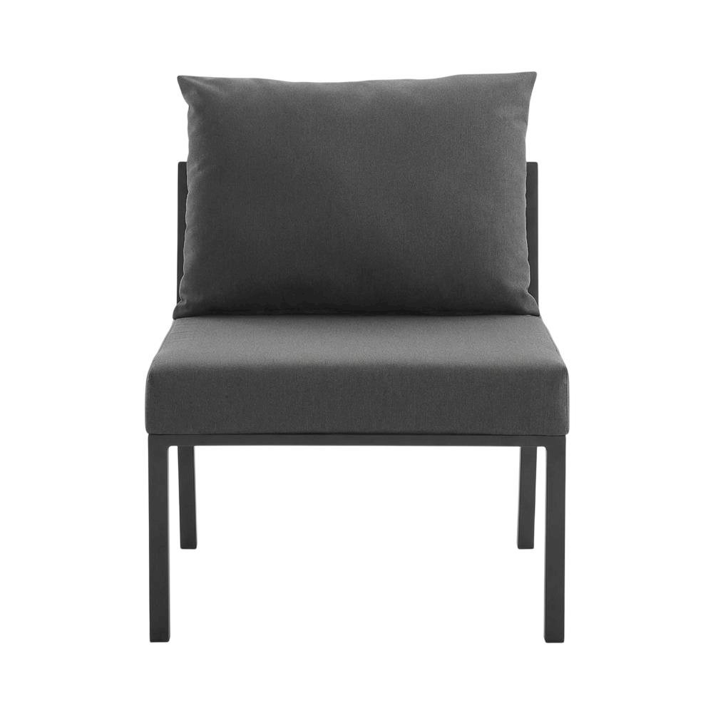 Aluminum Outdoor Lounge Chair With Cushioned Backrest And Seat. Picture 4