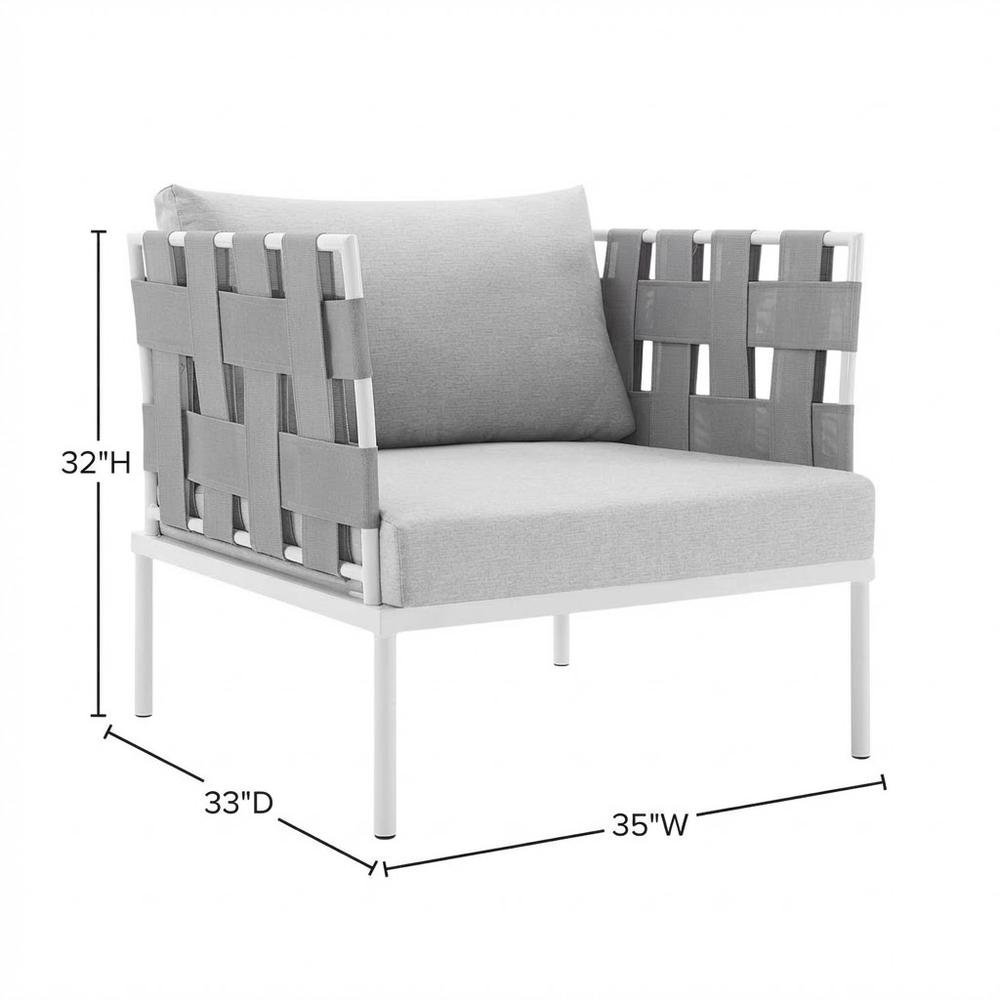 Outdoor Patio Aluminum Armchair With Sturdy Frame And Comfortable Seat. Picture 7