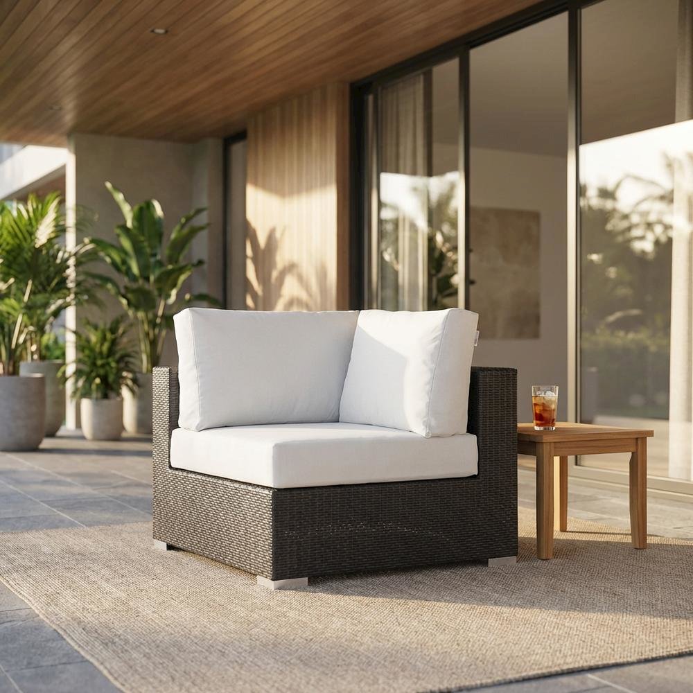 Outdoor Patio Corner Sofa With Cushions For Lounge Space. Picture 2