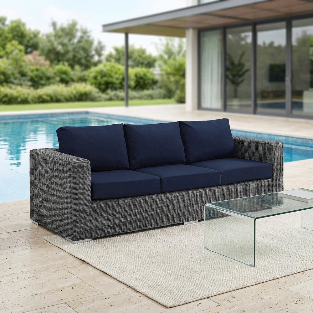 Outdoor Patio Sofa with Cushions for Cozy Lounge Seating. Picture 3