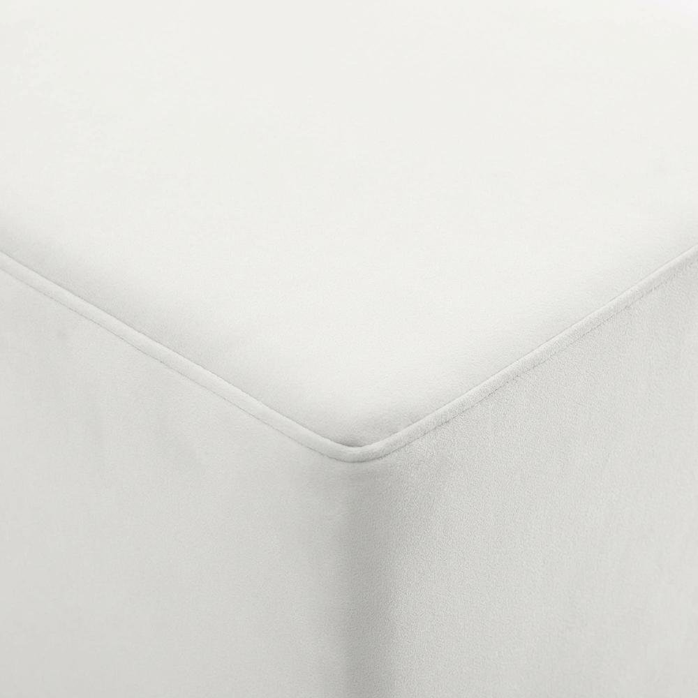 Velvet Upholstered Ottoman In Performance Fabric With Classic Design. Picture 5
