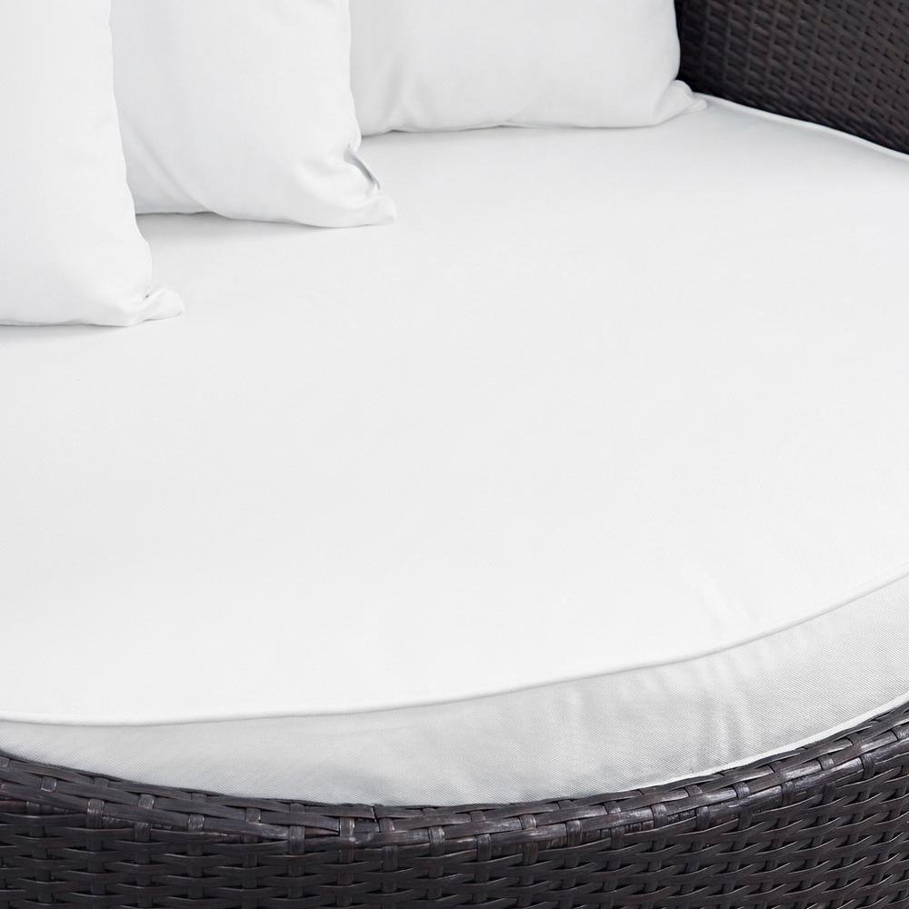 Outdoor Patio Daybed With Backrest And Weather-Resistant Frame. Picture 5