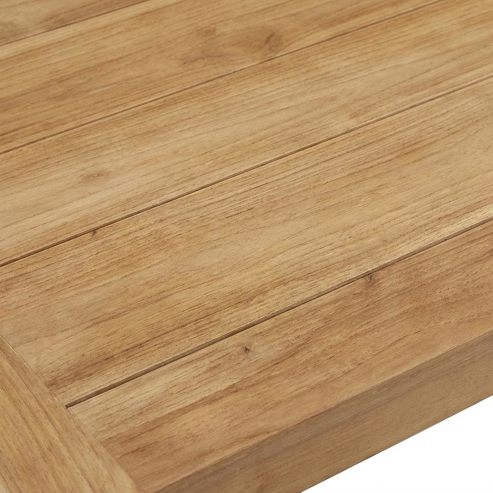 Outdoor patio wood coffee table with sturdy design and classic finish. Picture 5
