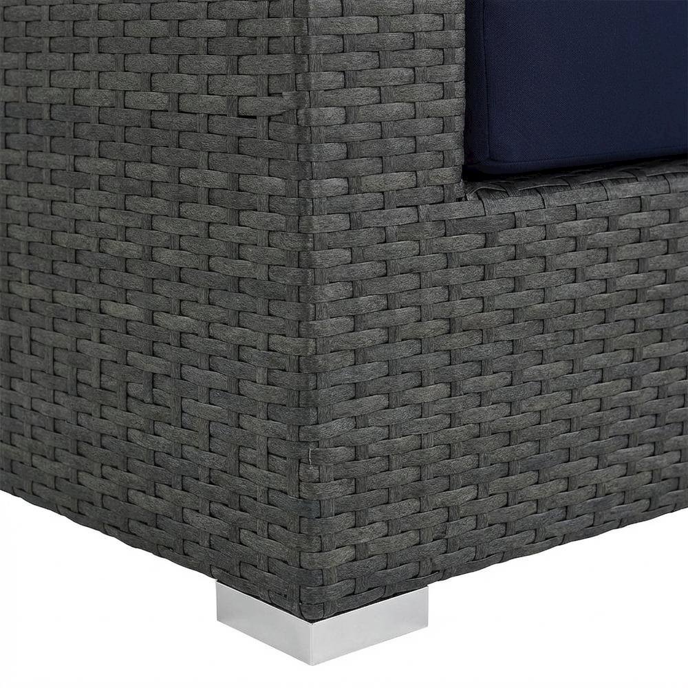 Outdoor Sunbrella Fabric Patio Lounge Sofa, Cushions, Comfortable Outdoor Living. Picture 6