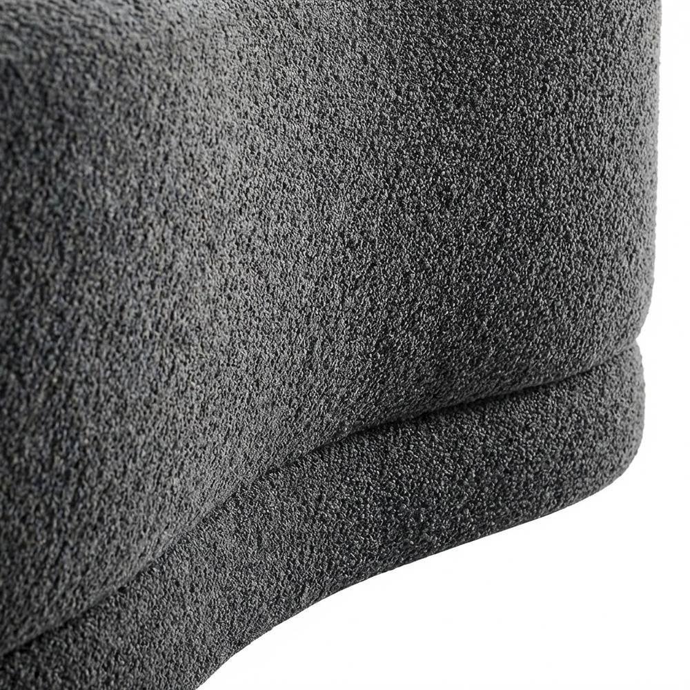 Upholstered Outdoor Ottoman Bench With Cushioned Top In Neutral Fabric. Picture 6
