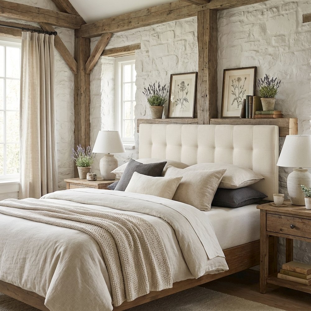 Upholstered Fabric King Headboard with Soft Padding and Classic Design. Picture 2