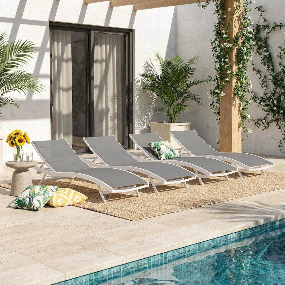Outdoor Patio Lounge Chair Set Of 4 With Stylish Design And Comfort. Picture 2
